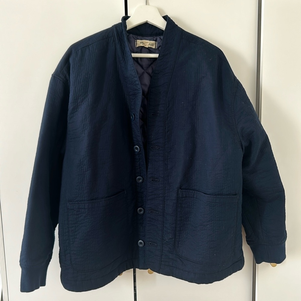 Madewell navy shirt jacket